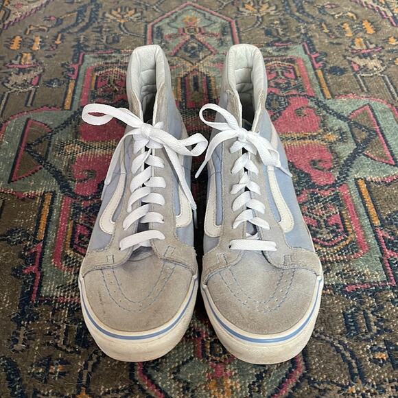 VANS Sk8-Hi hi top suede canvas skateboard skater sneakers Sz 8 - Picture 2 of 8